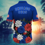 Chicago Cubs Flower 3D Button Hawaii Shirt Gift for Men Dad Father And T Shirt For Fans, Summer Football Shirts