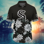 Chicago White Sox Flower 3D Button Hawaii Shirt Gift for Men Dad Father And T Shirt For Fans, Summer Football Shirts