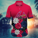 Atlanta Braves Flower 3D Button Hawaii Shirt Gift for Men Dad Father And T Shirt For Fans, Summer Football Shirts Atlanta Braves Flower 3D Button Hawaii Shirt Gift for Men Dad Father And T Shirt For Fans, Summer Football Shirts