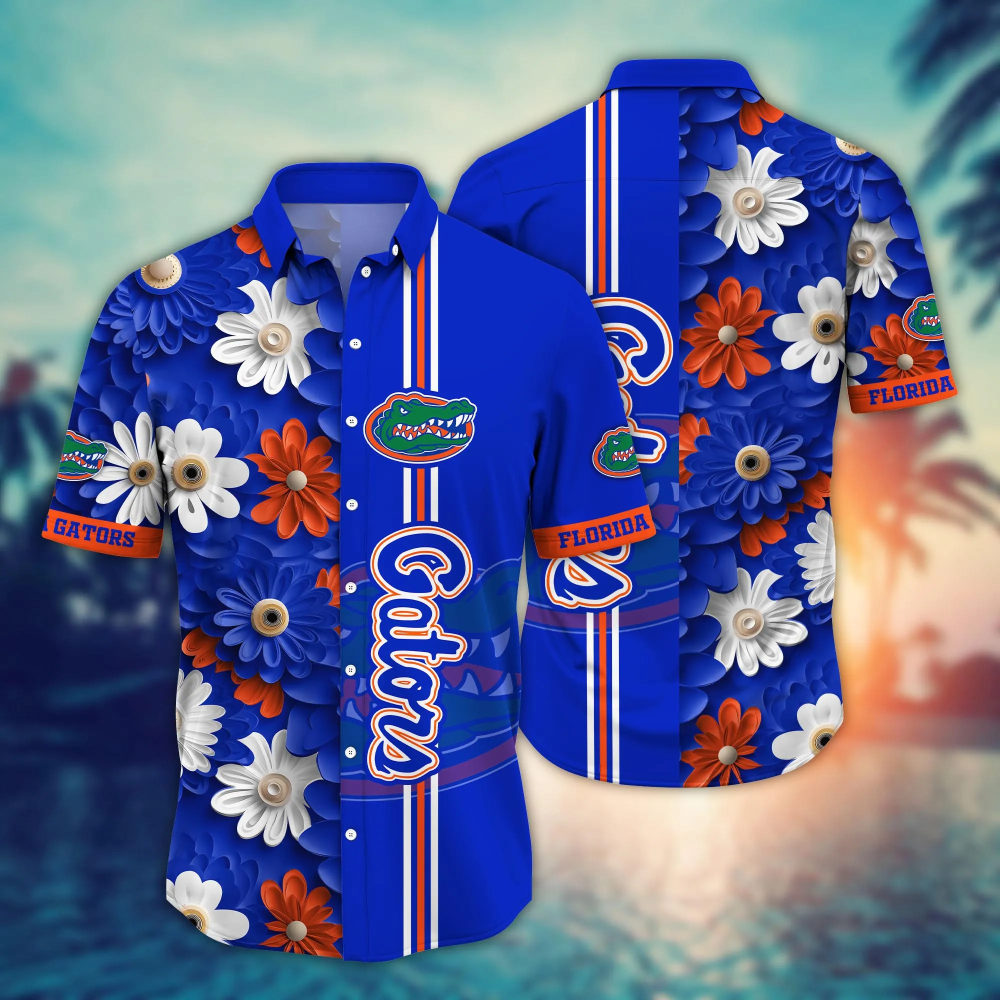 Florida Gators Flower 3D Button Hawaii Shirt Gift for Men Dad Father And T Shirt For Fans, Summer Football Shirts NA49574 Florida Gators Flower 3D Button Hawaii Shirt Gift for Men Dad Father And T Shirt For Fans, Summer Football Shirts NA49574