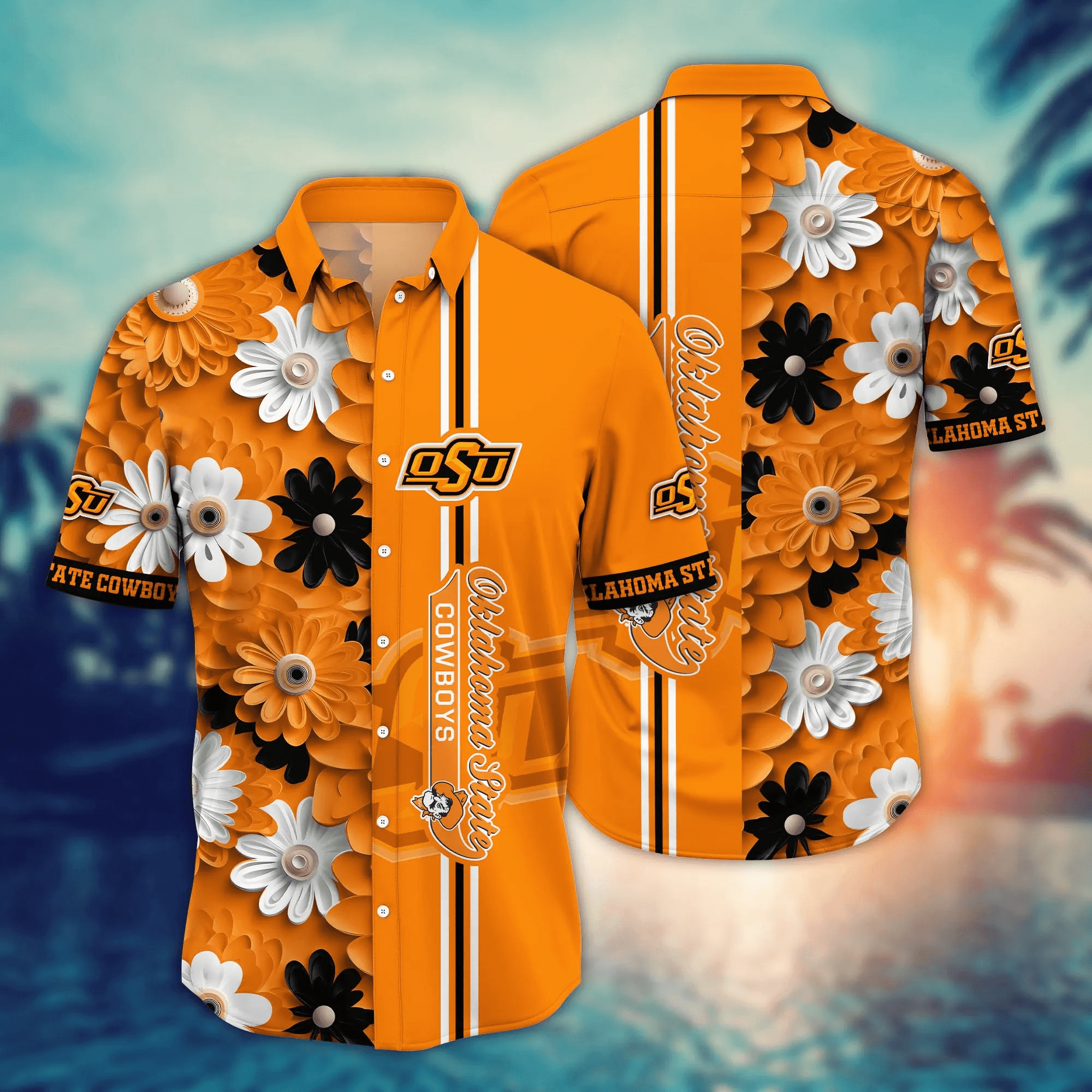 Oklahoma State Cowboys Flower 3D Button Hawaii Shirt Gift for Men Dad Father And T Shirt For Fans, Summer Football Shirts NA49574 Oklahoma State Cowboys Flower 3D Button Hawaii Shirt Gift for Men Dad Father And T Shirt For Fans, Summer Football Shirts NA49574