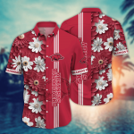 Arkansas Razorbacks Flower 3D Button Hawaii Shirt Gift for Men Dad Father And T Shirt For Fans, Summer Football Shirts NA49574