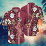 Florida State Seminoles Flower 3D Button Hawaii Shirt Gift for Men Dad Father And T Shirt For Fans, Summer Football Shirts NA49574 Florida State Seminoles Flower 3D Button Hawaii Shirt Gift for Men Dad Father And T Shirt For Fans, Summer Football Shirts NA49574