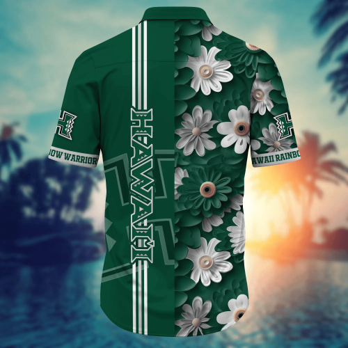 Hawaii Rainbow Warriors Flower 3D Button Hawaii Shirt Gift for Men Dad Father And T Shirt For Fans, Summer Football Shirts NA49574