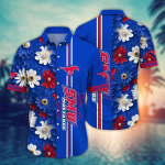 SMU Mustangs Flower 3D Button Hawaii Shirt Gift for Men Dad Father And T Shirt For Fans, Summer Football Shirts NA49574