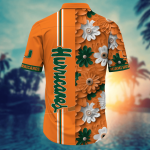 Miami Hurricanes Flower 3D Button Hawaii Shirt Gift for Men Dad Father And T Shirt For Fans, Summer Football Shirts NA49574 Miami Hurricanes Flower 3D Button Hawaii Shirt Gift for Men Dad Father And T Shirt For Fans, Summer Football Shirts NA49574