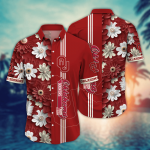 Oklahoma Sooners Flower 3D Button Hawaii Shirt Gift for Men Dad Father And T Shirt For Fans, Summer Football Shirts NA49574
