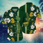 Baylor Bears Flower 3D Button Hawaii Shirt Gift for Men Dad Father And T Shirt For Fans, Summer Football Shirts NA49574