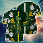 Baylor Bears Flower 3D Button Hawaii Shirt Gift for Men Dad Father And T Shirt For Fans, Summer Football Shirts NA49574