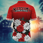 Cornell Big Red Flower 3D Button Hawaii Shirt Gift for Men Dad Father And T Shirt For Fans, Summer Football Shirts