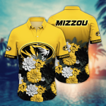 Missouri Tigers Flower 3D Button Hawaii Shirt Gift for Men Dad Father And T Shirt For Fans, Summer Football Shirts