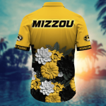 Missouri Tigers Flower 3D Button Hawaii Shirt Gift for Men Dad Father And T Shirt For Fans, Summer Football Shirts