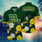 Baylor Bears Flower 3D Button Hawaii Shirt Gift for Men Dad Father And T Shirt For Fans, Summer Football Shirts