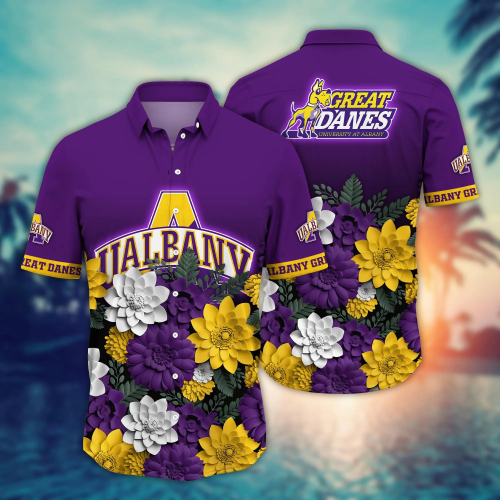 Albany Great Danes Flower 3D Button Hawaii Shirt Gift for Men Dad Father And T Shirt For Fans, Summer Football Shirts