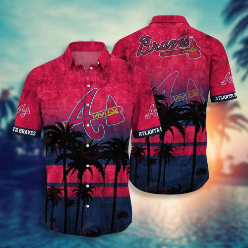 Atlanta Braves 3D Button 3D Button Hawaiian Shirt Gift for Men Dad Father Gift for Men Dad Father