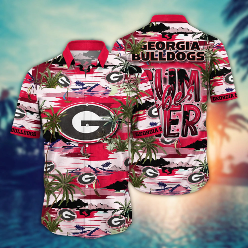 Bulldogs Flower 3D Button Hawaii Shirt Gift for Men Dad Father
