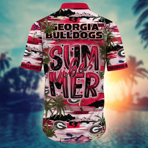 Bulldogs Flower 3D Button Hawaii Shirt Gift for Men Dad Father