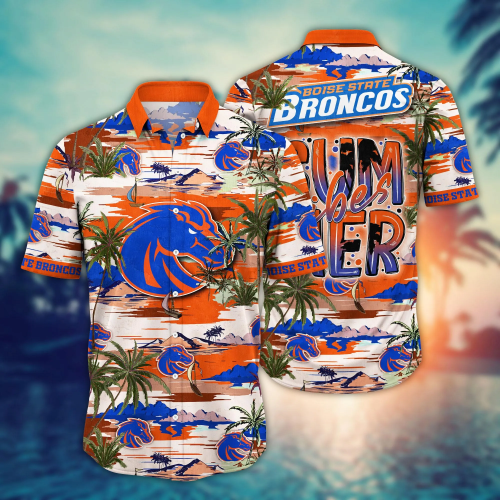 Boise State Broncos Flower 3D Button Hawaii Shirt Gift for Men Dad Father