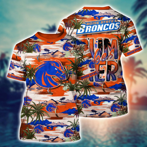 Boise State Broncos Flower 3D Button Hawaii Shirt Gift for Men Dad Father
