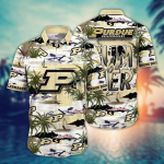 Purdue Boilermakers Flower 3D Button 3D Button Hawaiian Shirt Gift for Men Dad Father Gift for Men Dad Father