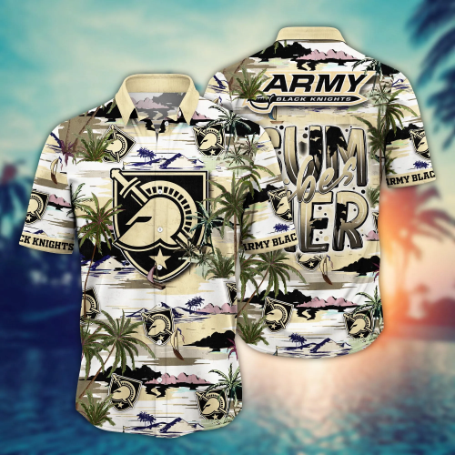 Army Black Knights Flower 3D Button 3D Button Hawaiian Shirt Gift for Men Dad Father Gift for Men Dad Father
