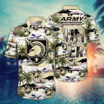 Army Black Knights Flower 3D Button 3D Button Hawaiian Shirt Gift for Men Dad Father Gift for Men Dad Father