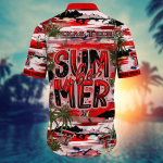 Texas Tech Red Raiders Flower 3D Button 3D Button Hawaiian Shirt Gift for Men Dad Father Gift for Men Dad Father