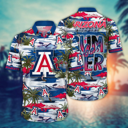 Arizona Wildcats Flower 3D Button 3D Button Hawaiian Shirt Gift for Men Dad Father Gift for Men Dad Father