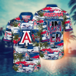 Arizona Wildcats Flower 3D Button 3D Button Hawaiian Shirt Gift for Men Dad Father Gift for Men Dad Father