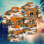 Texas Longhorns Flower 3D Button 3D Button Hawaiian Shirt Gift for Men Dad Father Gift for Men Dad Father