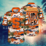 Syracuse Orange Flower 3D Button 3D Button Hawaiian Shirt Gift for Men Dad Father Gift for Men Dad Father