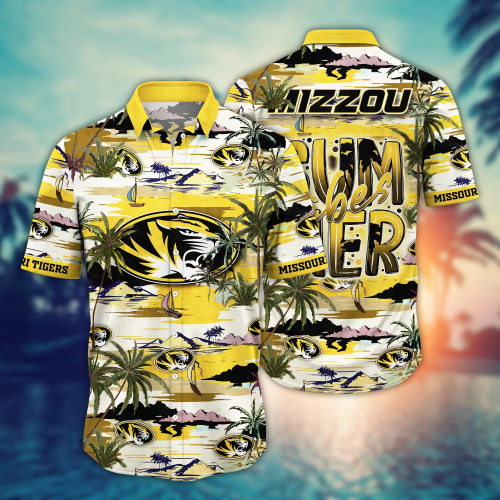 Missouri Tigers Flower 3D Button 3D Button Hawaiian Shirt Gift for Men Dad Father Gift for Men Dad Father