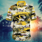 Missouri Tigers Flower 3D Button 3D Button Hawaiian Shirt Gift for Men Dad Father Gift for Men Dad Father