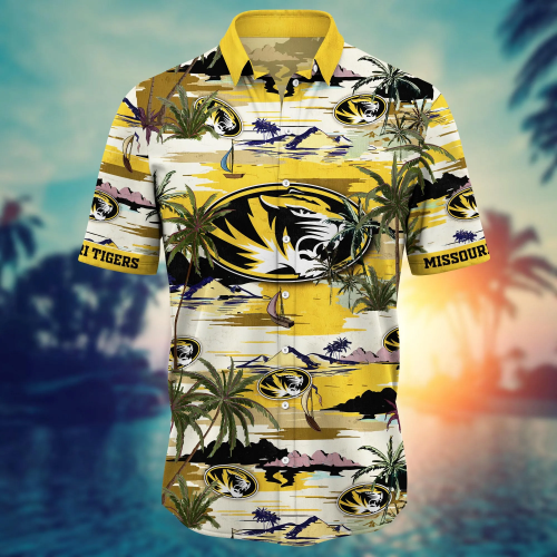 Missouri Tigers Flower 3D Button 3D Button Hawaiian Shirt Gift for Men Dad Father Gift for Men Dad Father