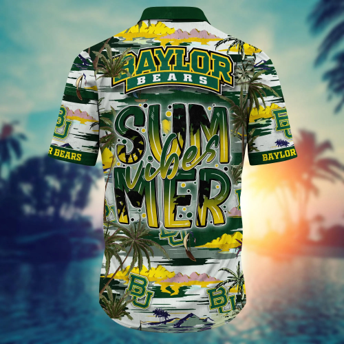 Baylor Bears Flower 3D Button 3D Button Hawaiian Shirt Gift for Men Dad Father Gift for Men Dad Father