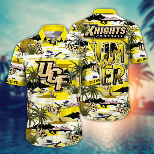 UCF Knights Flower 3D Button Hawaii Shirt Gift for Men Dad Father