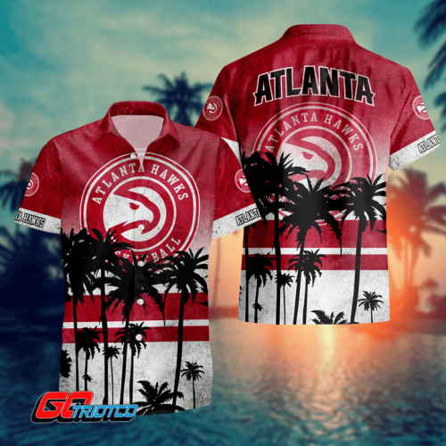 Atlanta Hawks 3D Button 3D Button Hawaiian Shirt Gift for Men Dad Father Gift for Men Dad Father