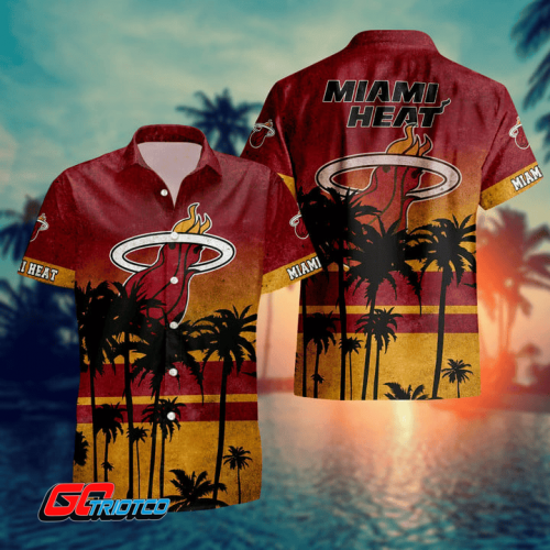 Miami Heat 3D Button 3D Button Hawaiian Shirt Gift for Men Dad Father Gift for Men Dad Father