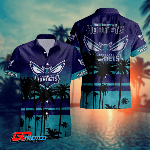 Charlotte Hornets 3D Button 3D Button Hawaiian Shirt Gift for Men Dad Father Gift for Men Dad Father