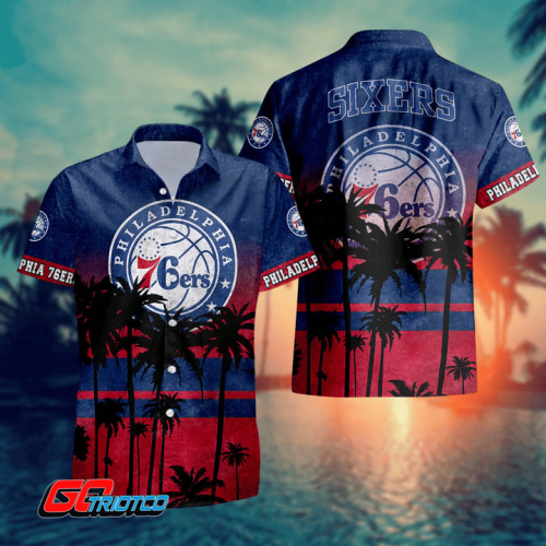 Philadelphia 76ers 3D Button 3D Button Hawaiian Shirt Gift for Men Dad Father Gift for Men Dad Father