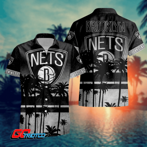 Brooklyn Nets 3D Button 3D Button Hawaiian Shirt Gift for Men Dad Father Gift for Men Dad Father