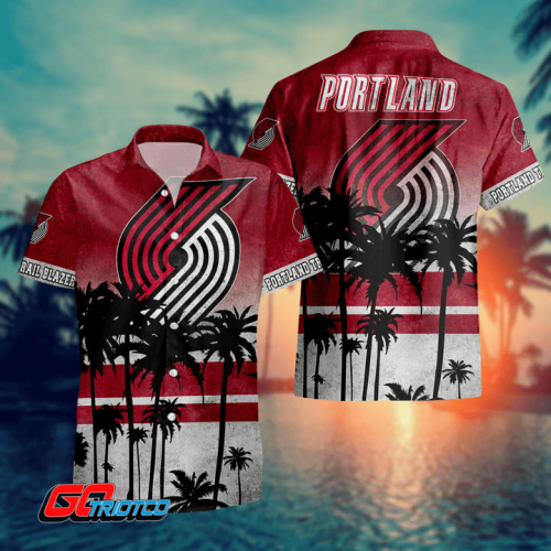 Portland Trail Blazers 3D Button 3D Button Hawaiian Shirt Gift for Men Dad Father Gift for Men Dad Father