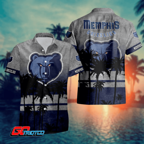 memphis grizzlies 3D Button 3D Button Hawaiian Shirt Gift for Men Dad Father Gift for Men Dad Father