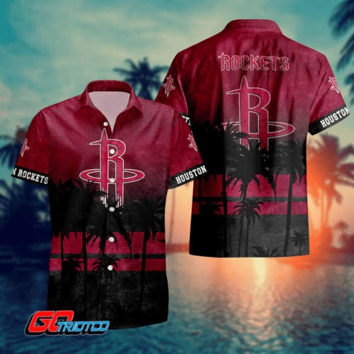 Houston Rockets 3D Button 3D Button Hawaiian Shirt Gift for Men Dad Father Gift for Men Dad Father