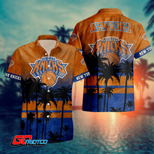 New York Knicks 3D Button 3D Button Hawaiian Shirt Gift for Men Dad Father Gift for Men Dad Father