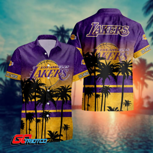 Los Angeles Lakers 3D Button 3D Button Hawaiian Shirt Gift for Men Dad Father Gift for Men Dad Father