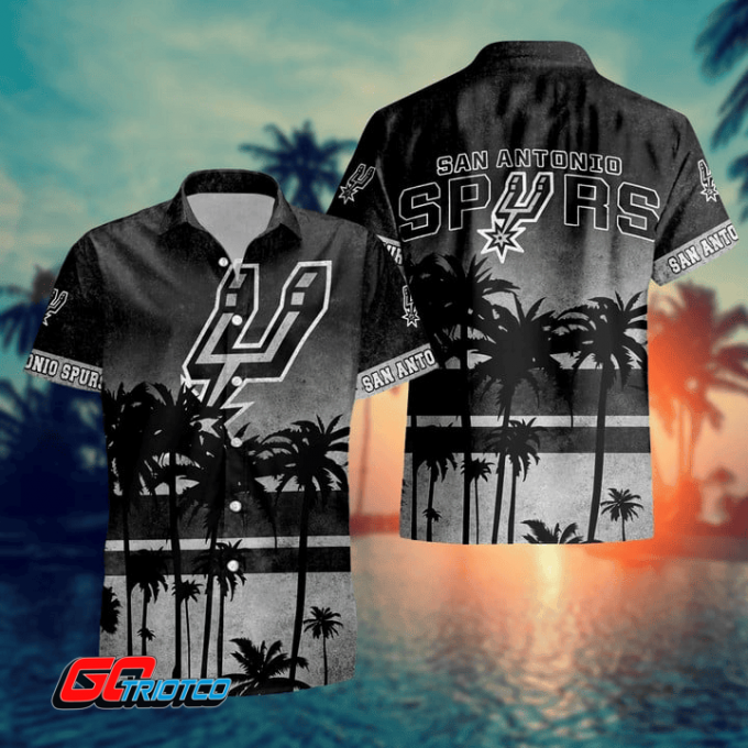 San Antonio Spurs 3D Button 3D Button Hawaiian Shirt Gift for Men Dad Father Gift for Men Dad Father