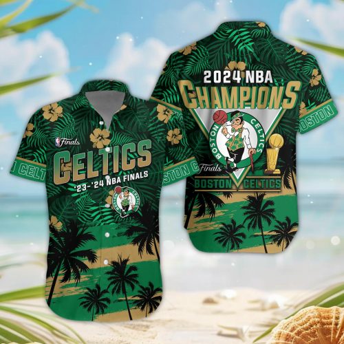 Boston Celtics 2024 NBA Final Champions 3D Button 3D Button Hawaiian Shirt Gift for Men Dad Father Gift for Men Dad Father
