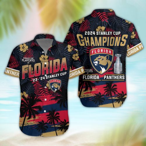 Florida Panthers  Stanley Cup Champions 3D Button 3D Button Hawaiian Shirt Gift for Men Dad Father Gift for Men Dad Father