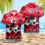 Cincinnati Reds 3D Button 3D Button Hawaiian Shirt Gift for Men Dad Father Gift for Men Dad Father Trending Summer.